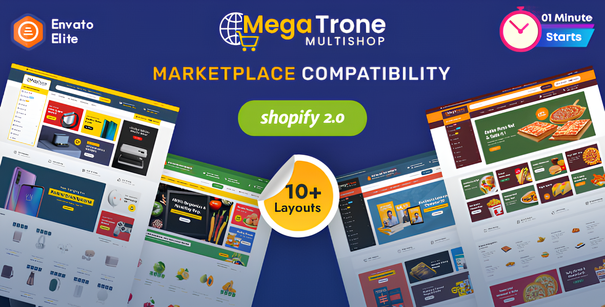 MegaTrone - Shopify 2.0 Multi-Purpose Responsive Theme By TemplateTrip  143 sales Well Documented
