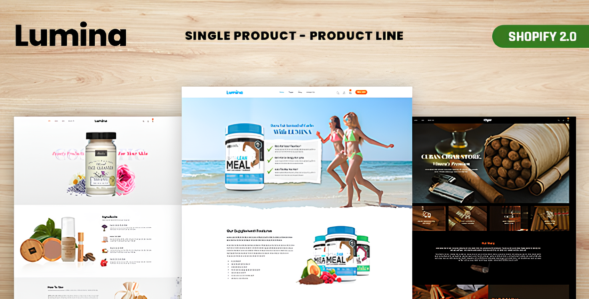 Lumina - Single Product, Product Line Shopify Theme