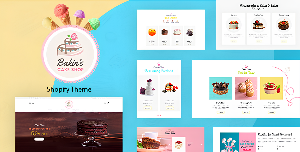 Bakins | Shopify Cake Shop, Bakery Theme