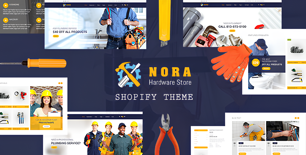 Nora - Hardware Store, Plumbing Shopify Theme