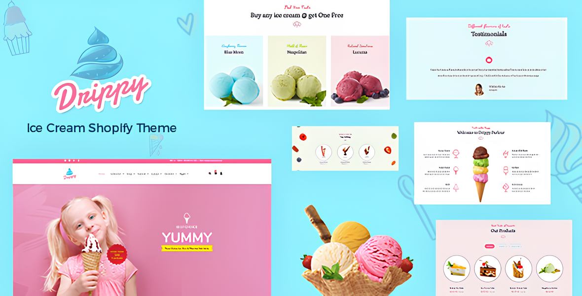 Drippy - Cake Shop, Ice Cream Store Shopify Theme