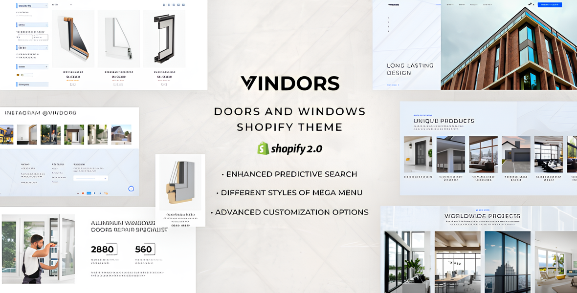 Vindors - Door Systems & Windows Shopify Theme