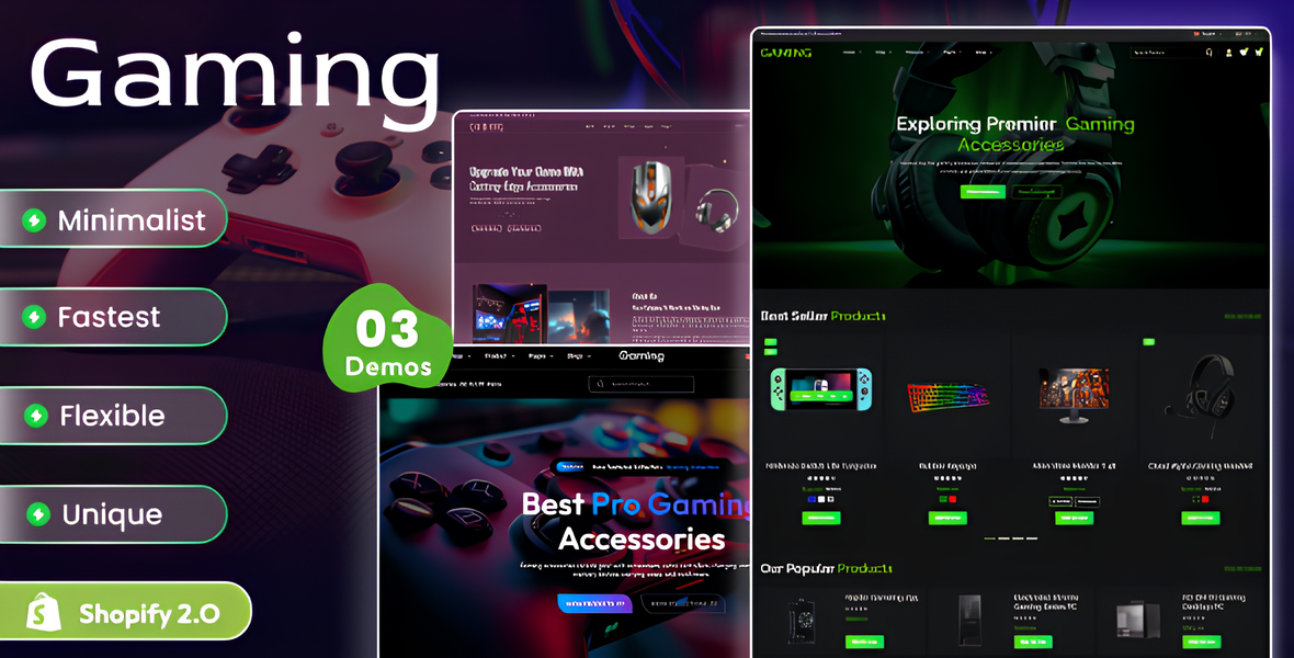 Gaming - Shopify 2.0 eCommerce Theme