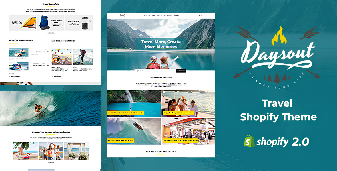 Daysout - Travel & Outdoor Store Shopify Theme By BuddhaThemes  7 sales Well Documented