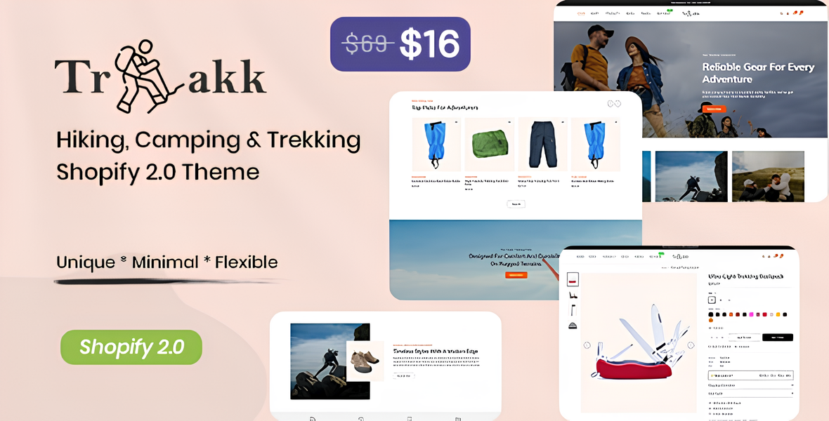 Trakk - Hiking, Camping & Trekking Shopify 2.0 Theme